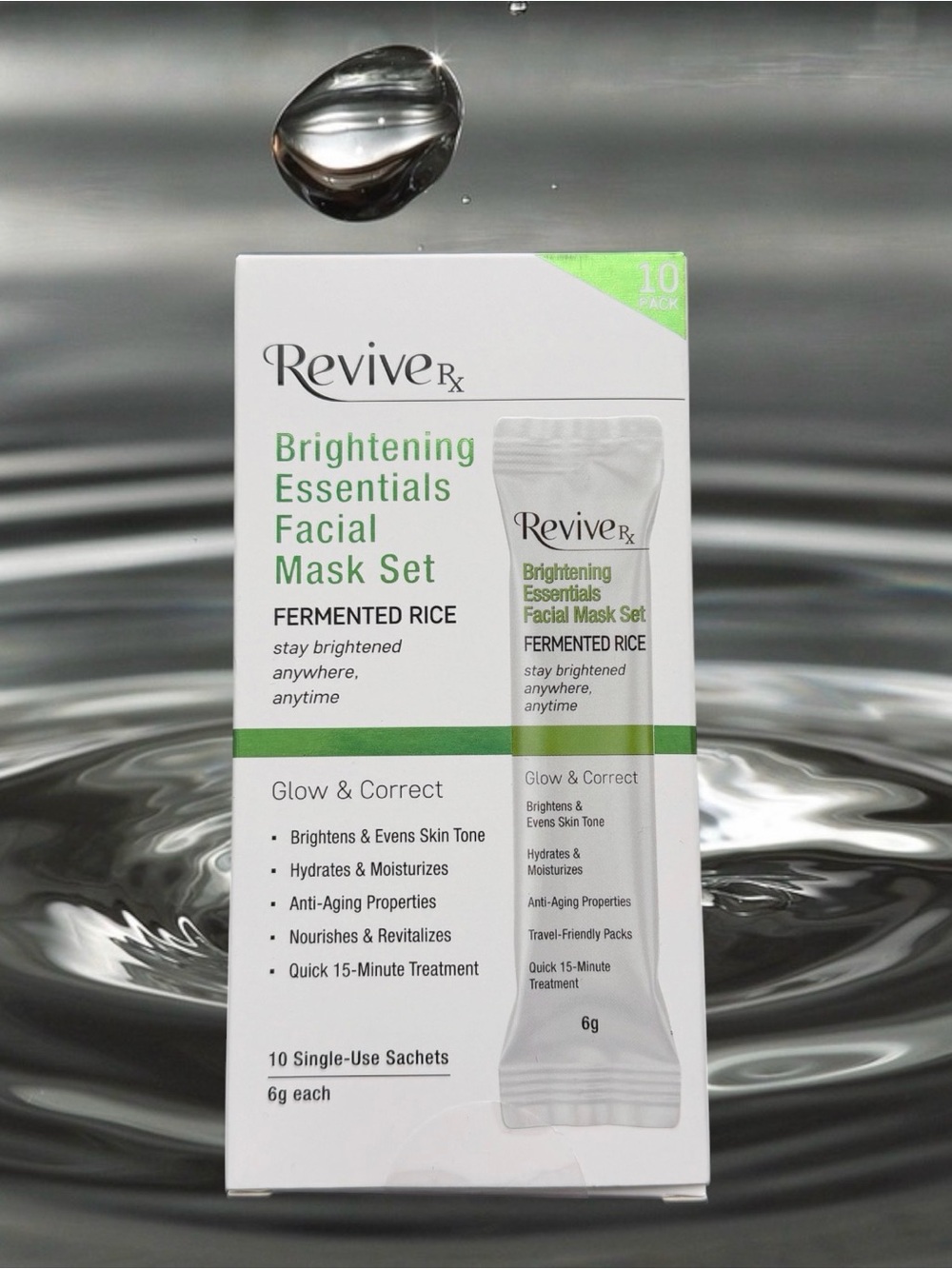 Revive RX Brightening Essentials Fermented Rice Facial Mask Set & Face Mist - Picture 3 of 7
